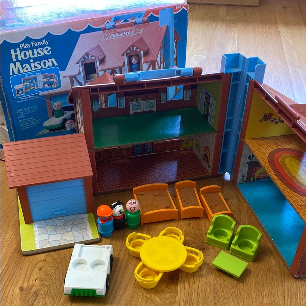Vintage Fisher-Price Tudor Playhouse Family Home
